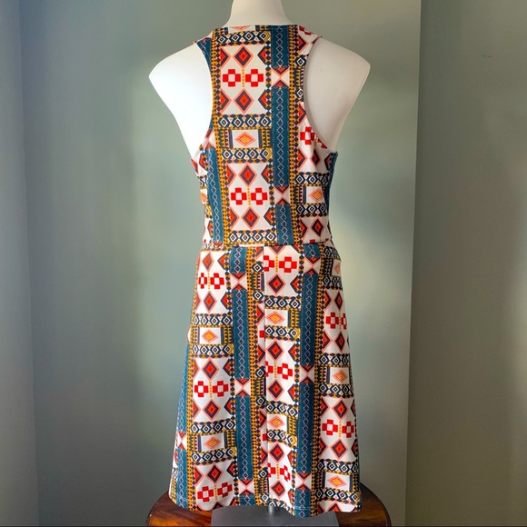 H&M Women's Large Multicolored Print Sleeveless Dress - Picture 3 of 6